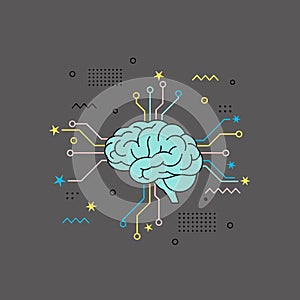 Brain Connection - Artificial Intelligence and Neural Network Concept