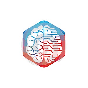 Brain connection logo design.