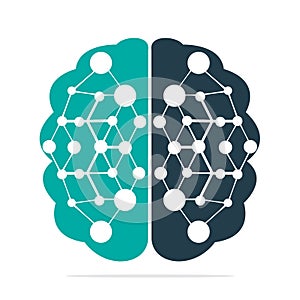 Brain connection logo design.