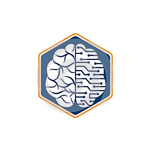 Brain connection logo design.