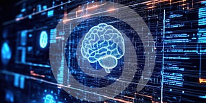 Brain Connections, Exploring the Neural Network Digital Interface Concept Theme