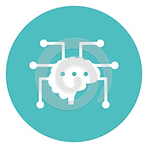 Brain, connectivity Vector Icon which can easily modify or edit