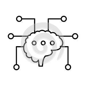 Brain, connectivity Vector Icon which can easily modify or edit