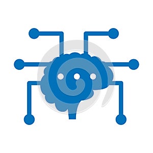 Brain, connectivity Vector Icon which can easily modify or edit