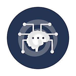 Brain, connectivity Vector Icon which can easily modify or edit
