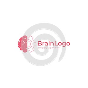 Brain creative logo. Logotype concept. Education and human mind