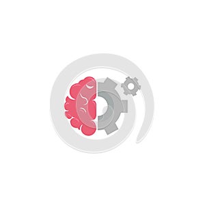 Brain creative logo. Logotype concept. Education and human mind