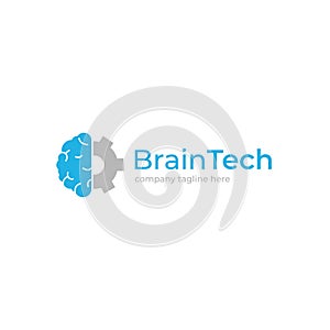 Brain creative logo. Logotype concept. Education and human mind