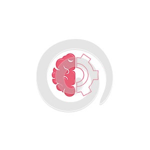 Brain creative logo. Logotype concept. Education and human mind
