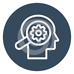 Brain creativity, cognitive Line vector icon which can easily modify or edit