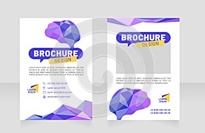 Brain development blank brochure design