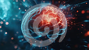 Brain digital network generating ideas and artificial intelligence
