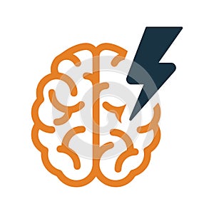 Brain, disease, epilepsia icon. Glyph style vector EPS photo