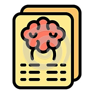 Brain enzymes icon vector flat