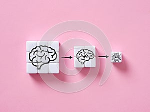 Brain evolution to artificial intelligence AI concept