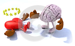 Brain fighting heart