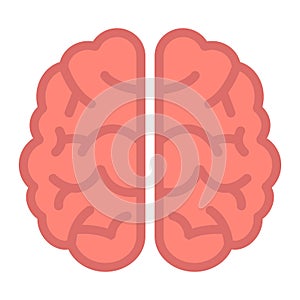 Brain flat icon, brainstorm and idea, medical