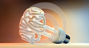 Brain Flourescent Light Bulb