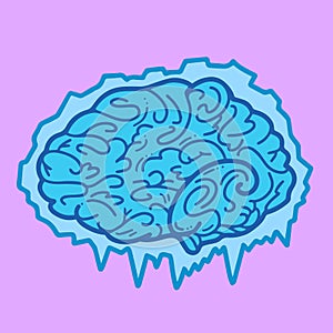 Brain freeze vector illustration