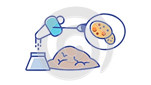 Brain with Gear Thinking Process Innovation Creativity Icon, vector design Generative AI