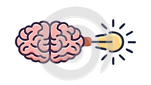 Brain & Gears Cognitive Process, vector design Generative AI