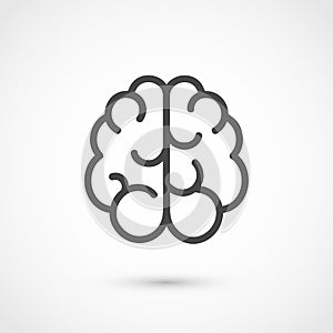 Brain icon isolated on white background