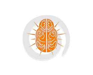 Brain icon logo design vector illustration