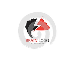 Brain icon logo design vector illustration