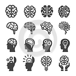 Brain icon set