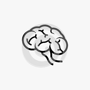 Brain icon vector design on white background