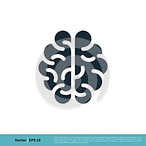 Brain Icon Vector Logo Template Illustration Design. Vector EPS 10