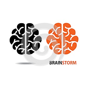 Brain icon vector on white background