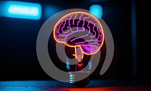 Brain Illumination in a Light Bulb AI Generated