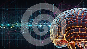 brain Illustration with Colorful Animative Design photo