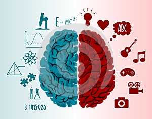 Brain infographics illustration