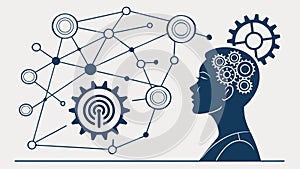 Brain Innovation and Global Network Technology, vector design Generative AI