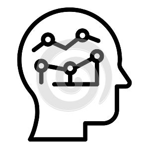Brain insight icon outline vector. Mind brainstorm
