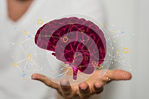 brain intelligence ai digtal 3d artificial intelligence