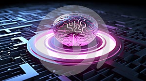 Brain intelligence technology digital concept