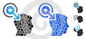 Brain Interface Plug-In Mosaic Icon of Circles