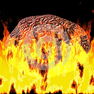 Brain isolated generated hires texture