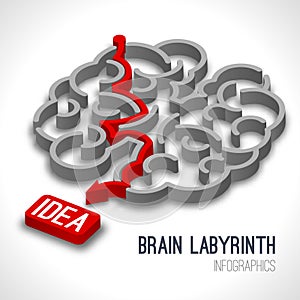 Brain labyrinth infographics