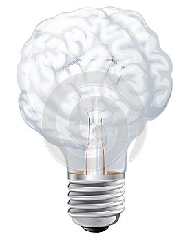 Brain light bulb
