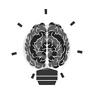 brain lightbulb icon