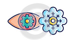 Brain & Lightbulb Idea Generation, vector design Generative AI