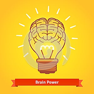 Brain lights up with powerful idea like a bulb
