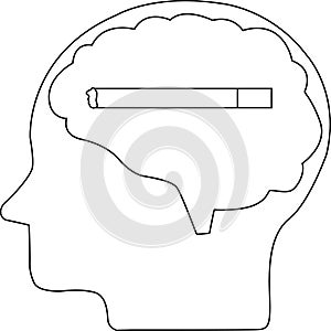 Brain Loading Concept Head with Progress Bar, Thinking