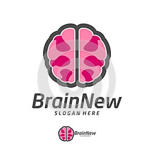 Brain logo design vector template, Mind logo concept, Icon Symbol, Creative design