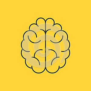 Brain Logo silhouette design vector template. Think idea concept.Brainstorm power thinking brain Logotype icon Logo.