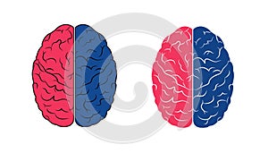 Brain logo vector illustration on white background.